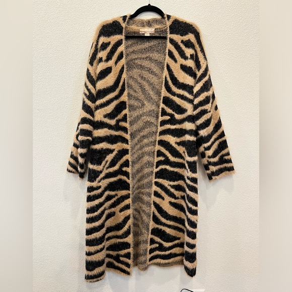 Band of Gypsies Tiger Striped Sweater Duster Size Large - Picture 2 of 4